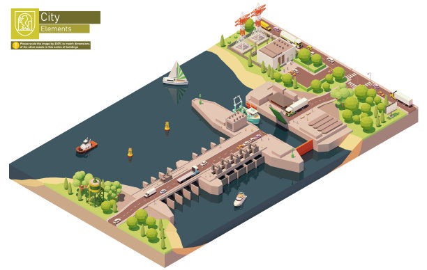 等距潮汐发电厂图片下载