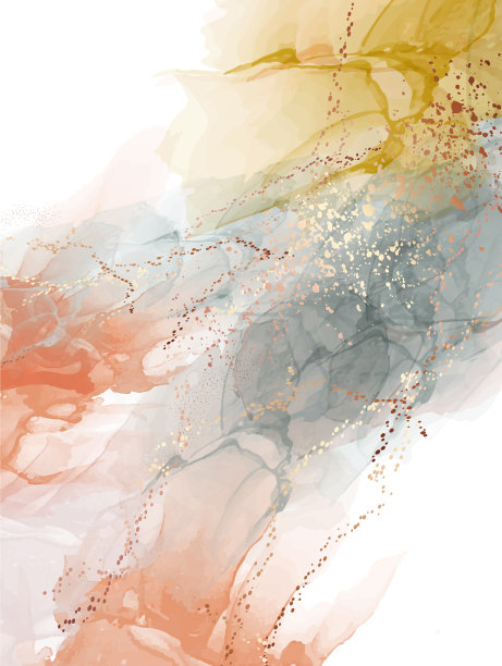 生动的梯度抽象橙黄色水彩图片下载