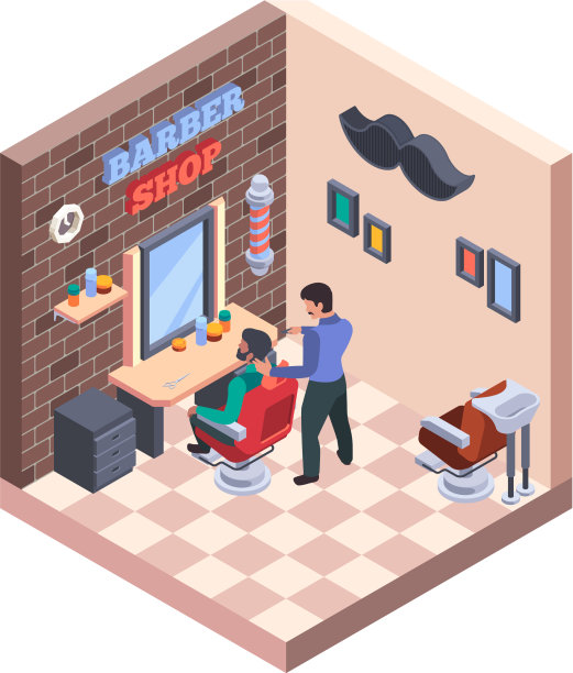 美发厅内部美发厅时尚图片下载