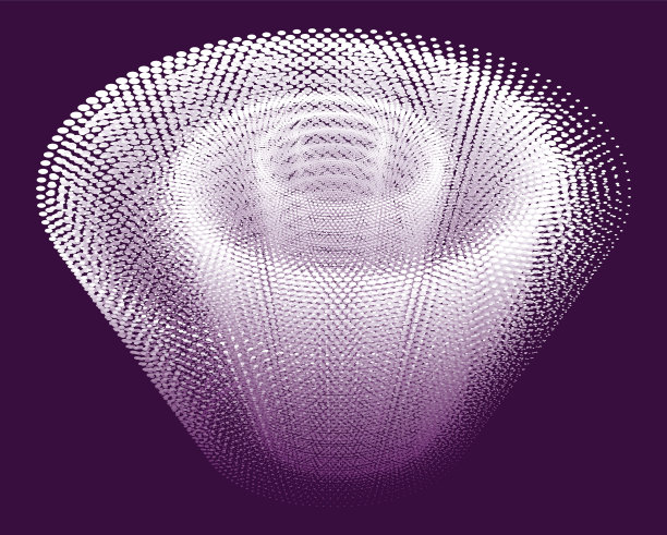 隧道或虫洞数字线框隧道3d图片下载