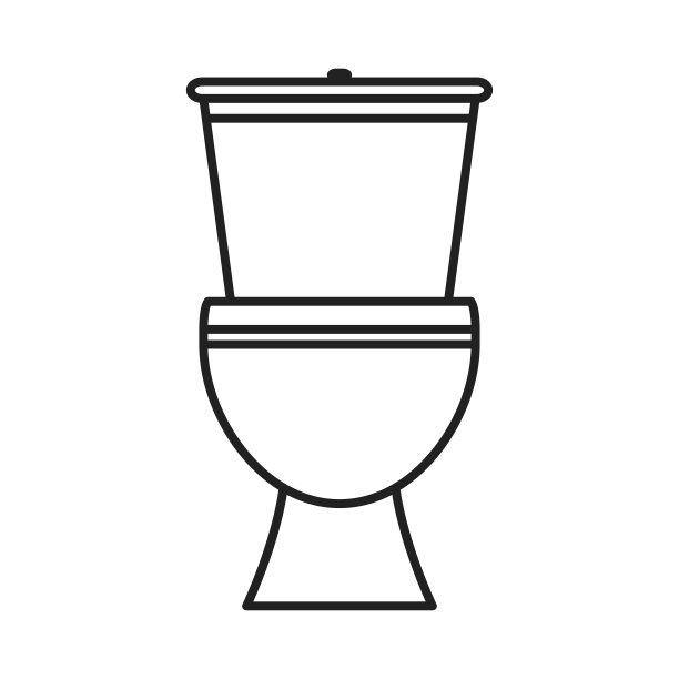 抽水马桶图标。卫生使用装置的外形。图片下载