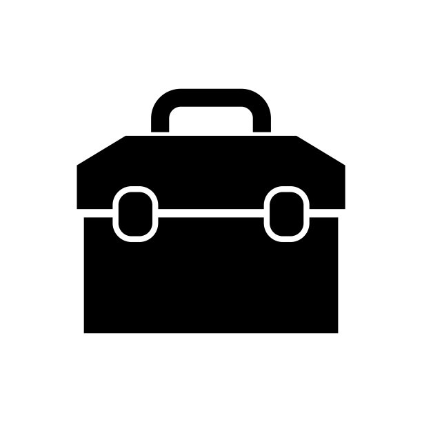 工具箱图标，白色背景上的工具标志图片下载