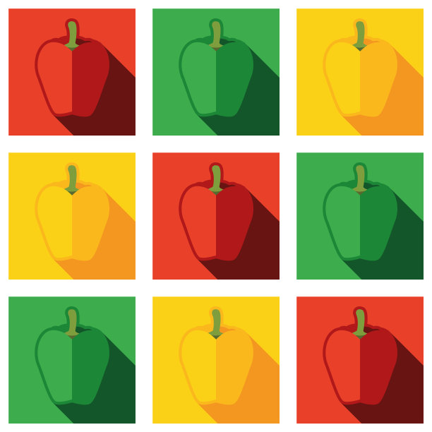 甜椒图案图片下载