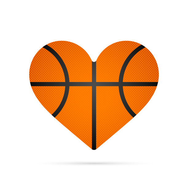 一个心形的篮球图标图片下载