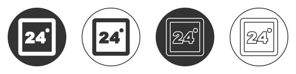 黑色恒温器图标隔离在白色背景上图片下载