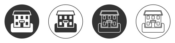 黑人学校的图标被隔离在白色上图片下载