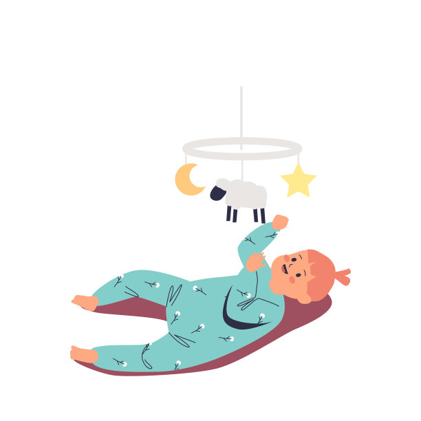 可爱的婴儿在背上玩耍图片下载