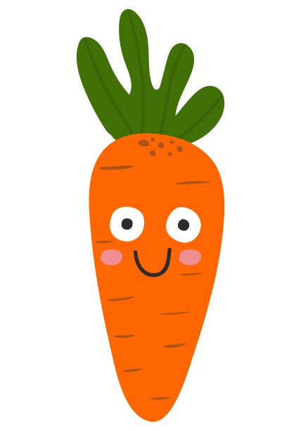 可爱有趣的卡通胡萝卜图片下载