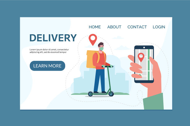 无触点安全配送服务理念及图片下载