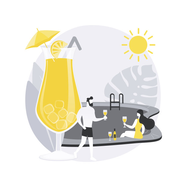 泳池派对抽象概念矢量插图。图片下载