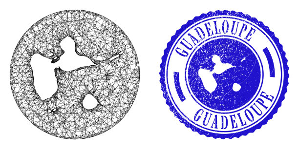 网网倒转瓜德罗普图和刮花图片下载