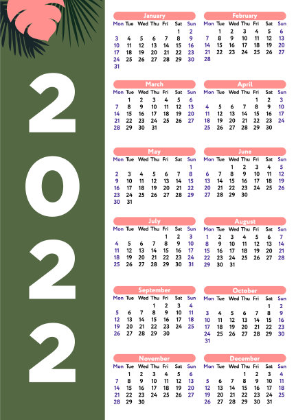 2022年口袋日历图片下载