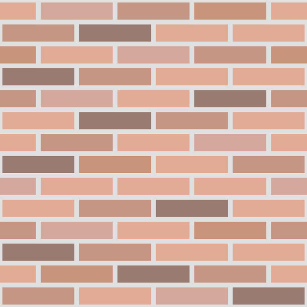 日本棕色砖墙矢量无缝模式图片下载