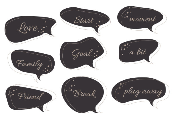 气球框架矢量插图材料集图片下载