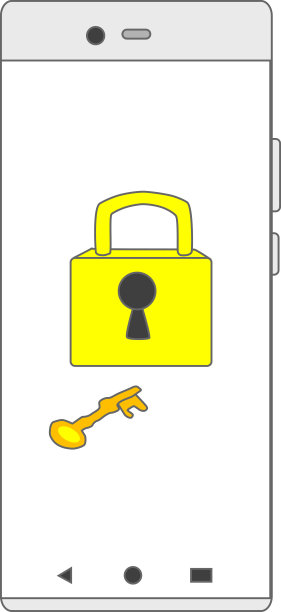 智能手机上的安全锁图片图片下载