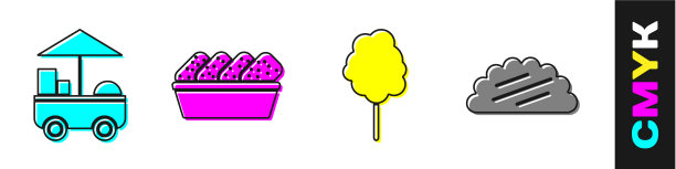 设置快餐店餐车的鸡块盒图片下载