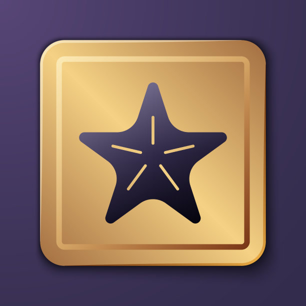 紫色海星图标孤立在紫色背景图片下载