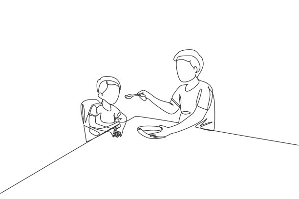 一字一句画着年轻的父亲图片下载