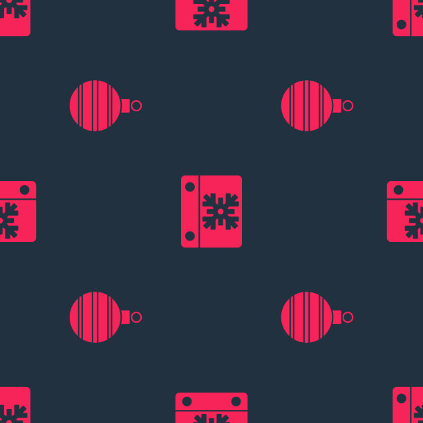 无缝设置圣诞舞会和日历图片下载