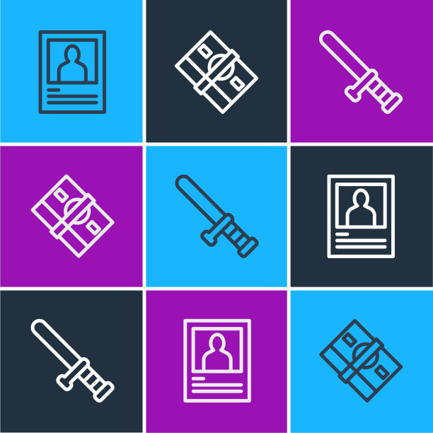 设线通缉海报，警察用橡胶警棍图片下载