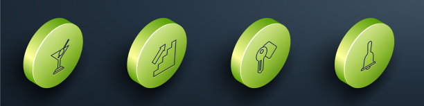 设置等距线马提尼玻璃楼梯上酒店图片下载