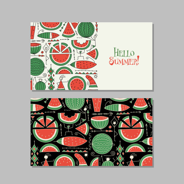 垂直卡片设计西瓜背景图片下载