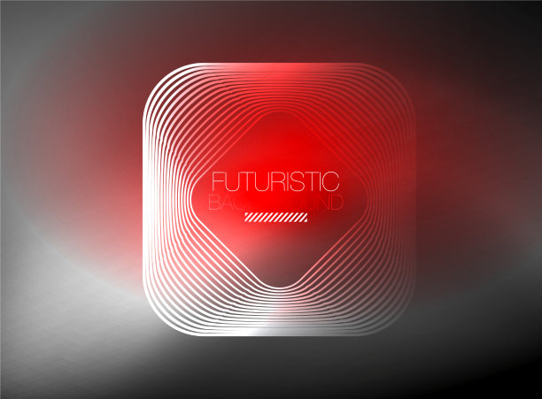 霓虹色方形轮廓线抽象背景图片下载