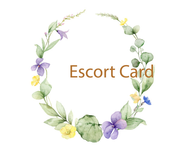 水彩手绘护送卡模板图片下载