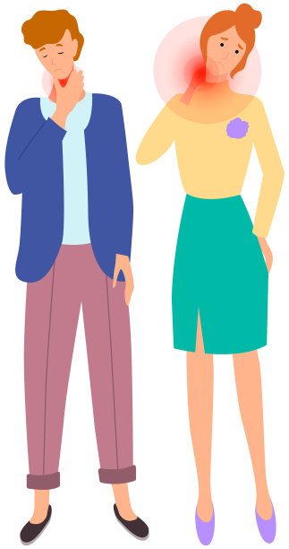 患流感或感冒的人喉咙痛图片下载