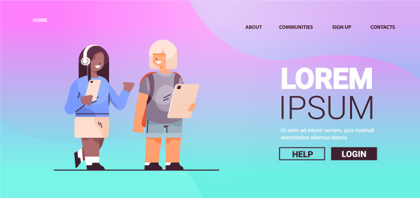 混血女学生使用电子设备和图片下载