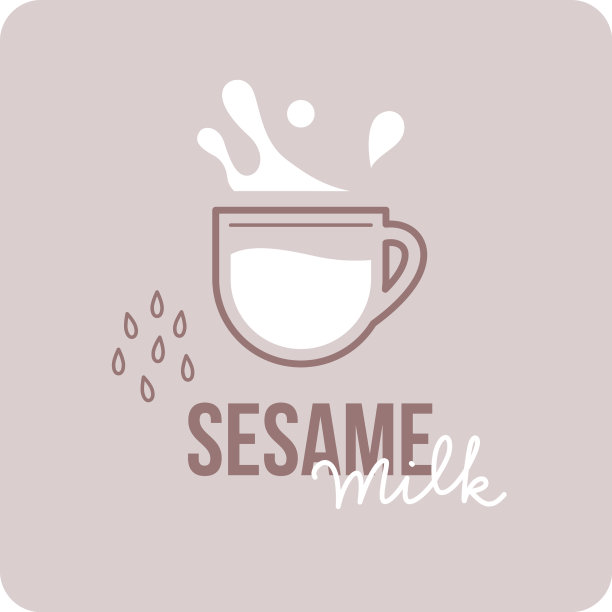 素牛奶杯加芝麻奶图片下载