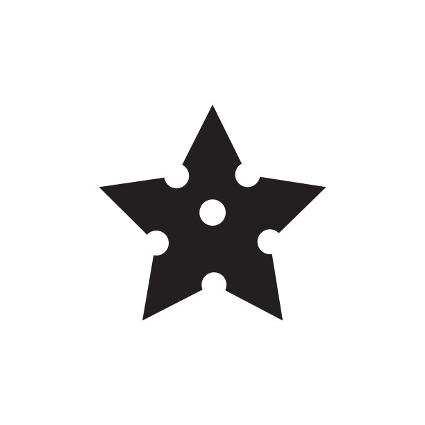 忍者飞镖标志设计模板图片下载