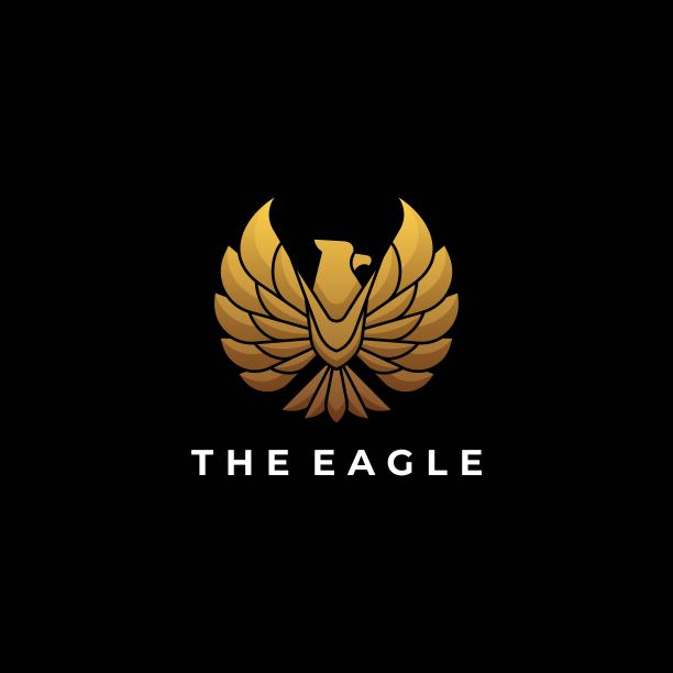 矢量插图鹰梯度彩色风格。图片下载