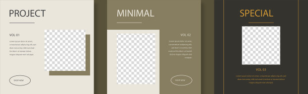 极简社交媒体帖子模板图片下载