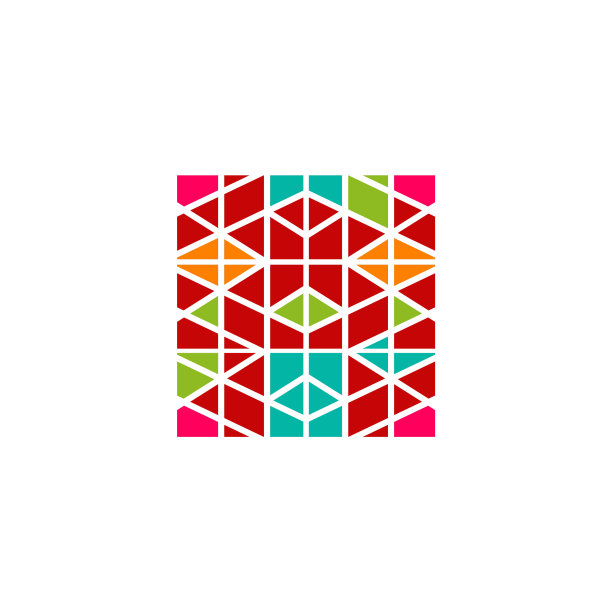 马赛克艺术标志设计模板图片下载