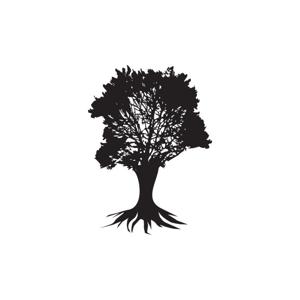 橡树标志设计模板图片下载