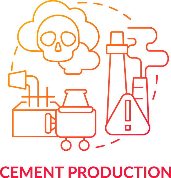 水泥生产概念图标图片下载