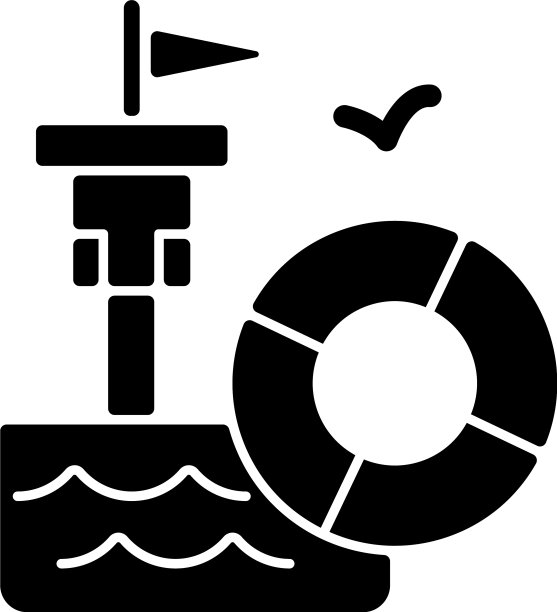 救生员训练黑色符号图标图片下载