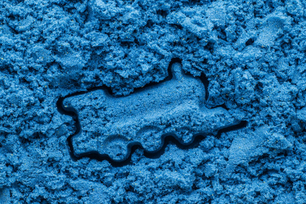 蒸汽机车的剪影在蓝色的动力沙图片下载