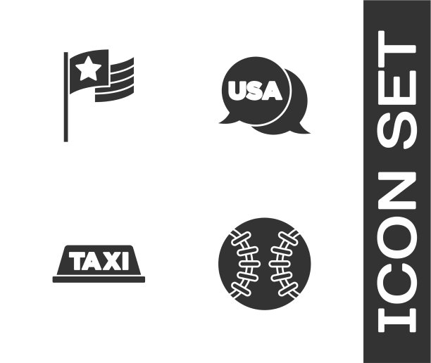 棒球、美国国旗、出租车车顶图片下载