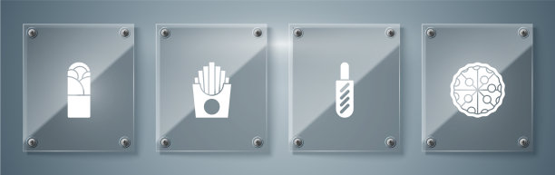 比萨、热狗、三明治、土豆、薯条图片下载