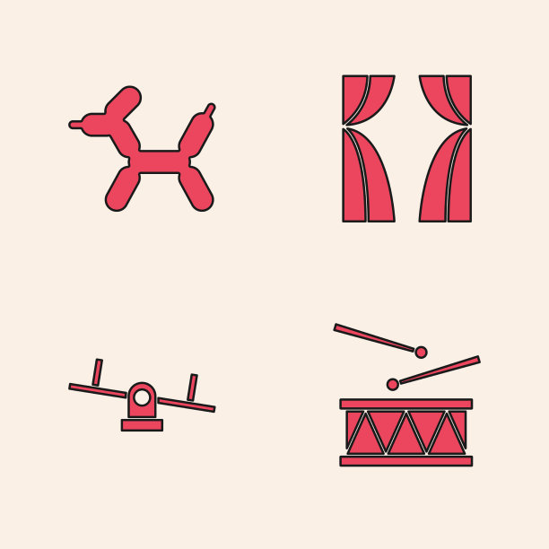 套鼓鼓棍气球狗马戏团图片下载