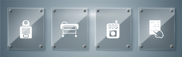 设置盲文按SOS按钮担架和图片下载