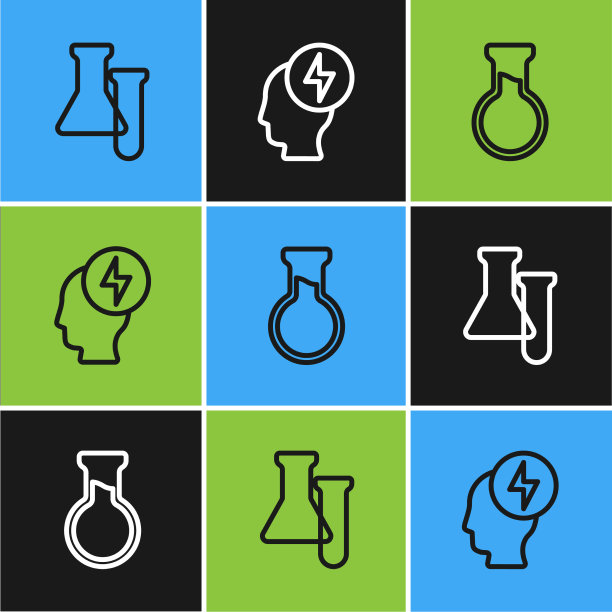 设置线试管、烧瓶和头电图片下载