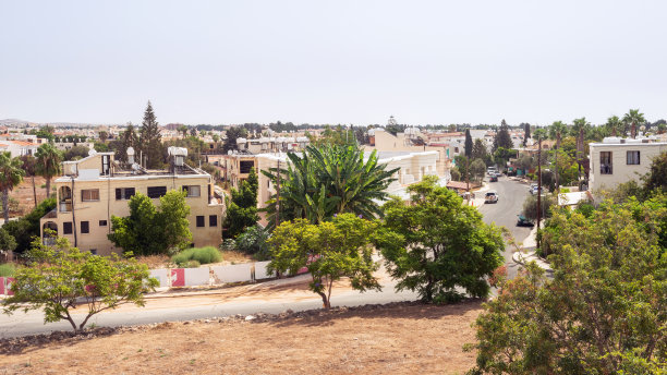 塞浦路斯帕福斯市的景象。图片下载