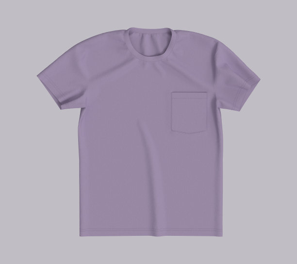 男人的短袖raglan t恤模型与口袋图片下载