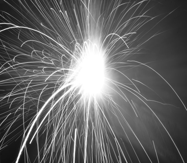 模糊闪烁的灯光独特的黑白照片图片下载