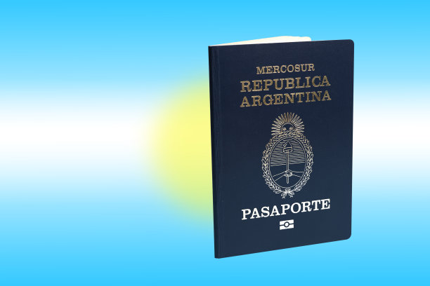 阿根廷的护照文档。背景国旗颜色图片下载