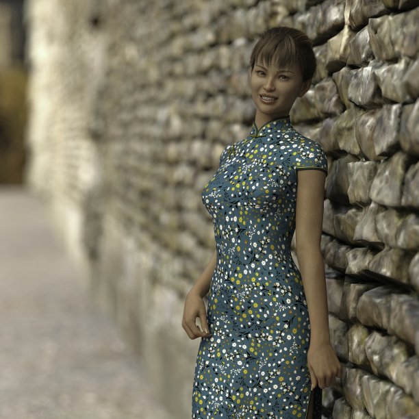 亚洲女性。图像中的人物由 3D 渲染生成。由于人物是虚构的，因此不需要模特肖像权授权图片下载