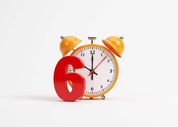 橙色的铃声和红色的六号。图片下载